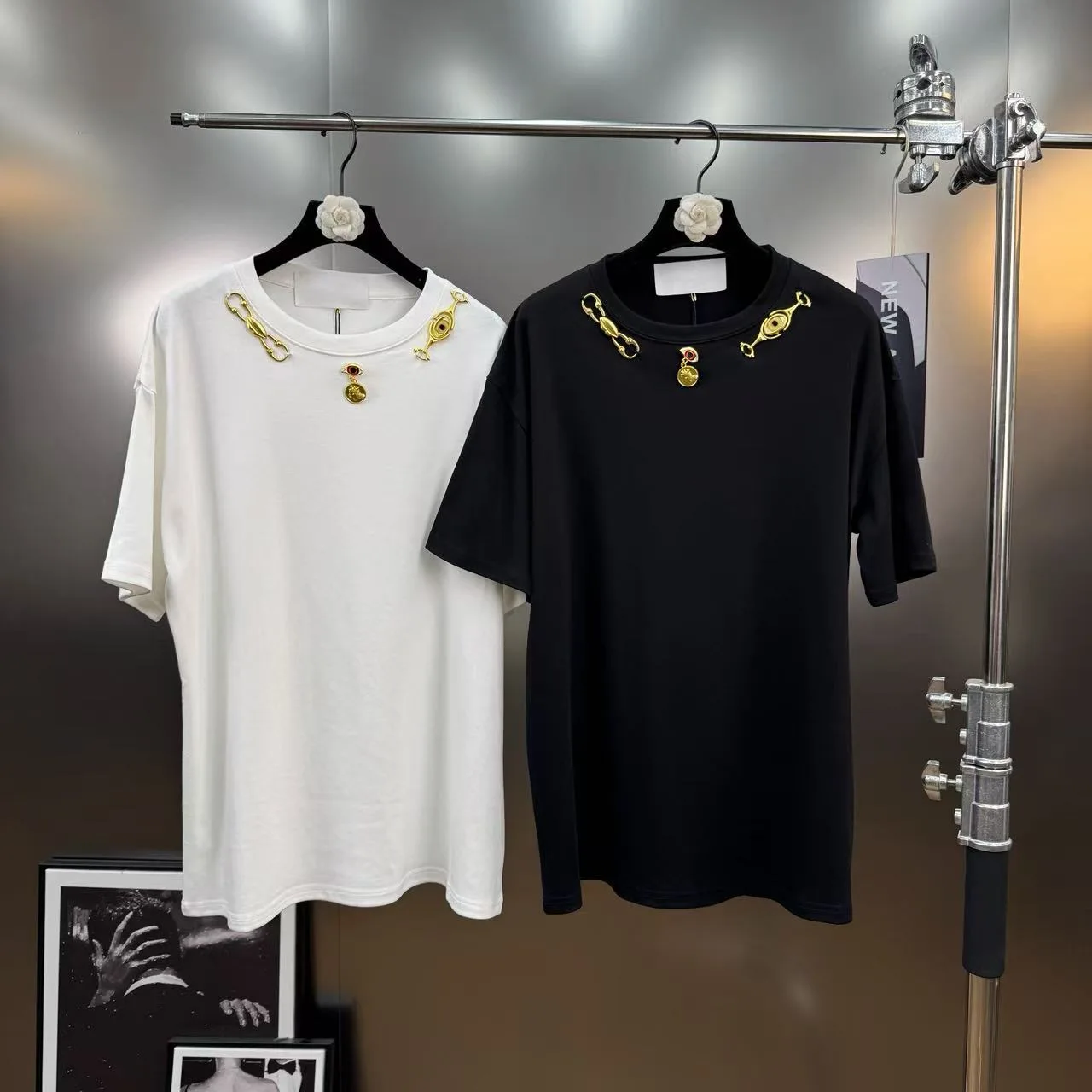 

Новинка 2024 года, осенняя универсальная хлопковая футболка с коротким рукавом и круглым вырезом, женская свободная модная повседневная футболка