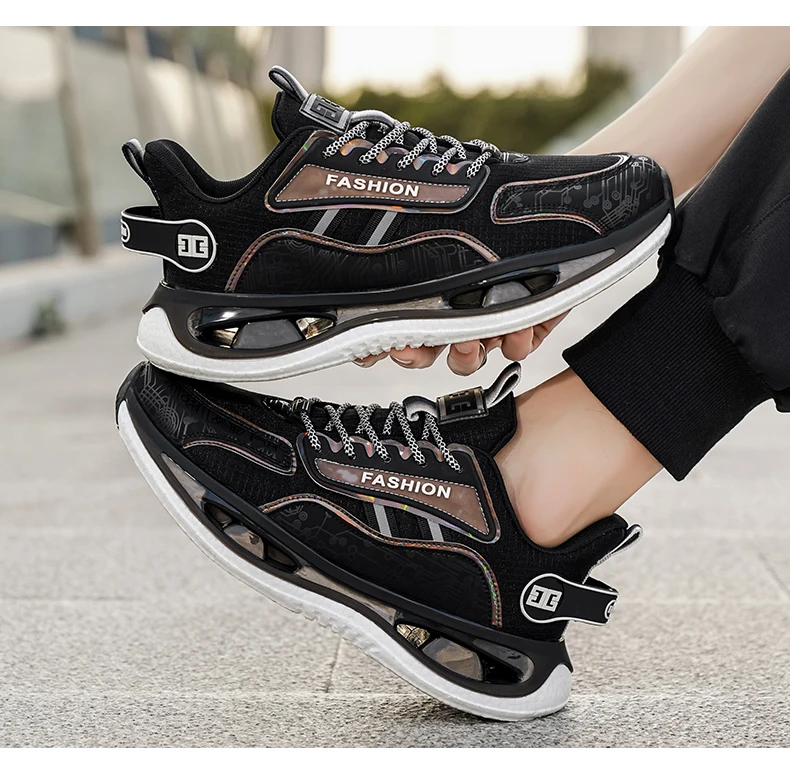 Herren Stoßdämpfende Leichte Freizeitschuhe Frühling Sommer Weichsohlige Atmungsaktive Outdoor-Renn-Laufschuhe Studenten-Speed-Sportschuhe – Detail 14