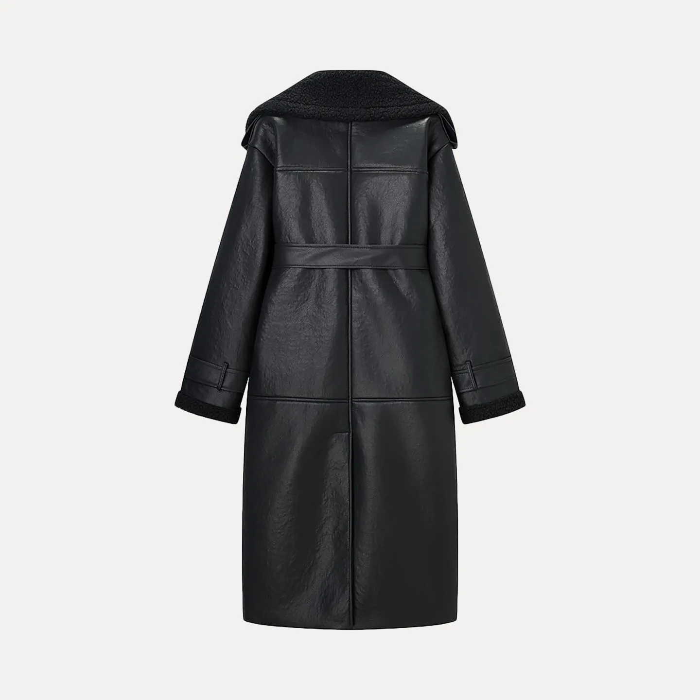 Z Long Coat Autumn 2025 Women's Faion Personali Temperament Warm Collar Stand up Daily Wear Leather Jaet