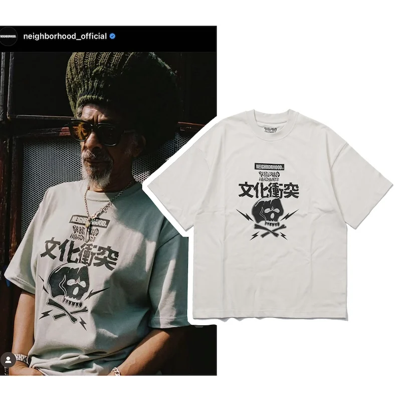 

Повседневная летняя тяжелая футболка с короткими рукавами и принтом NEIGHBORHOOD REBEL DREAD 2025