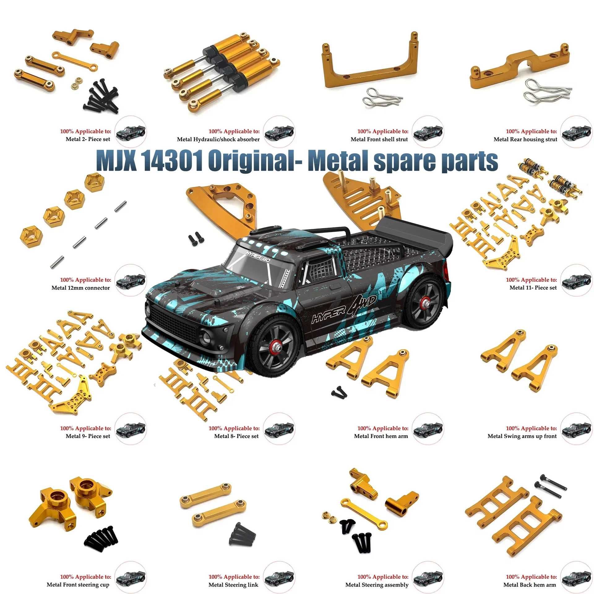 Front Shell Pillar Fixing Front Collision Avoidance Parts for MJX 1/14 14301 14302 14303  Accessories Upgrade Parts Rc Car