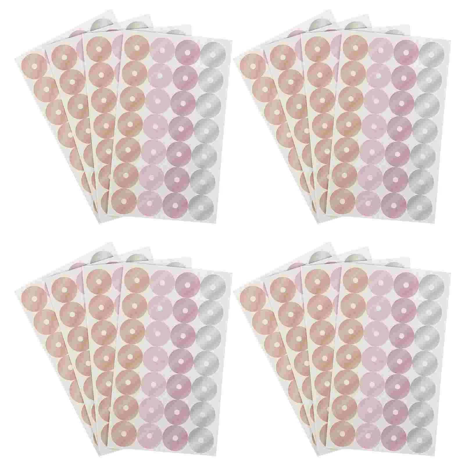 

16 Sheets Adhesive Reinforcement Labels Loose-leaf Paper Patch Hole Protection Sticker Repair Punch