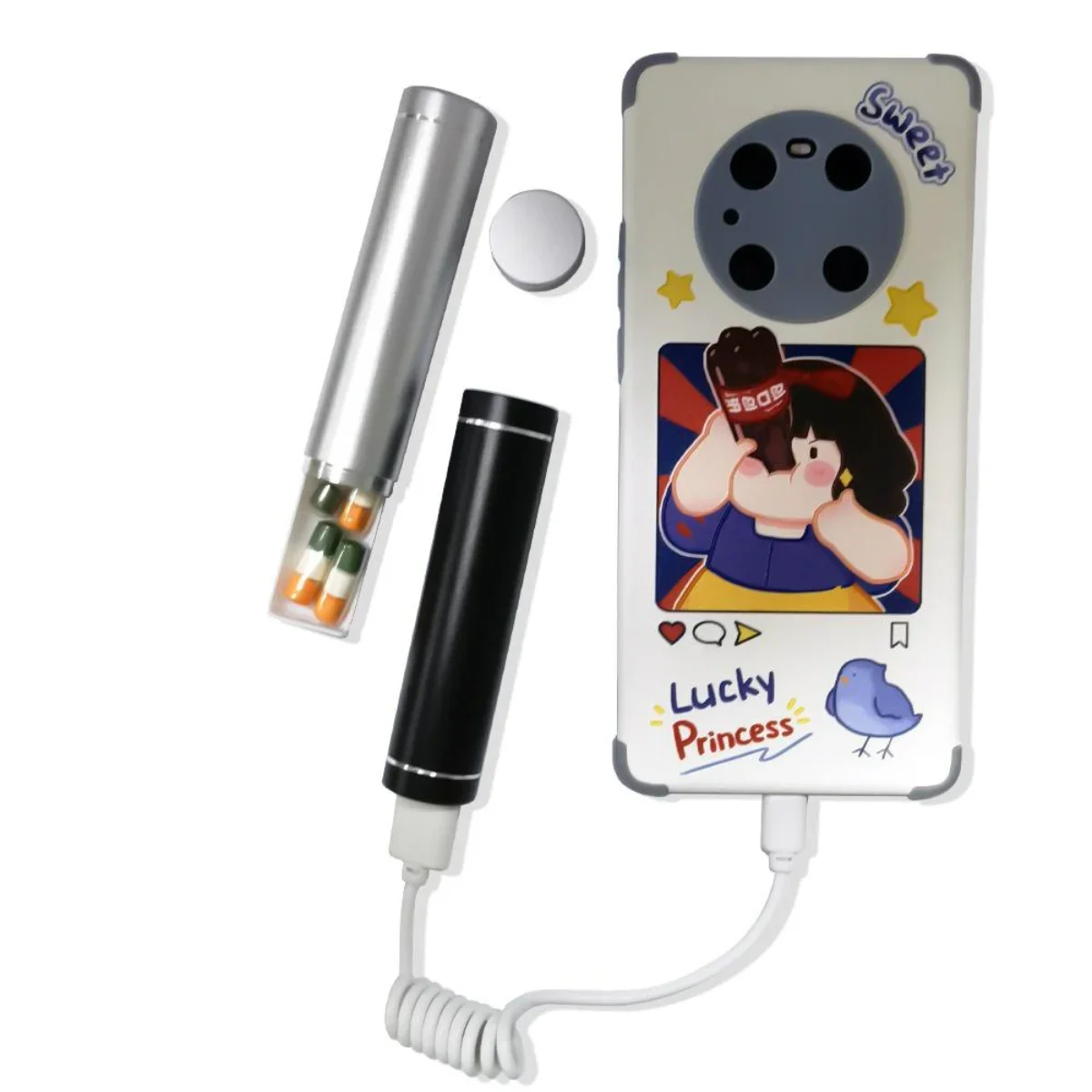 New Creativity Disguised Mini Power Bank Secret Family Transfer Hidden Safe Container Hidden Medicine Box Safety StorageArtifact