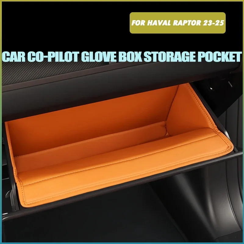 

Car Co-pilot Glove Box Storage Pocket Fit for Haval Raptor 2023-2025 Modified Auto Co-pilot Storage Box Car Interior Accessories