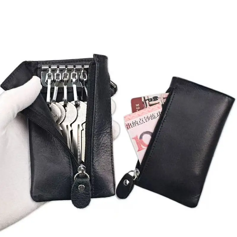 New Arrival Men Genuine Cow Leather Bag Business Car Key Wallets Fashion Women Housekeeper Key Holders