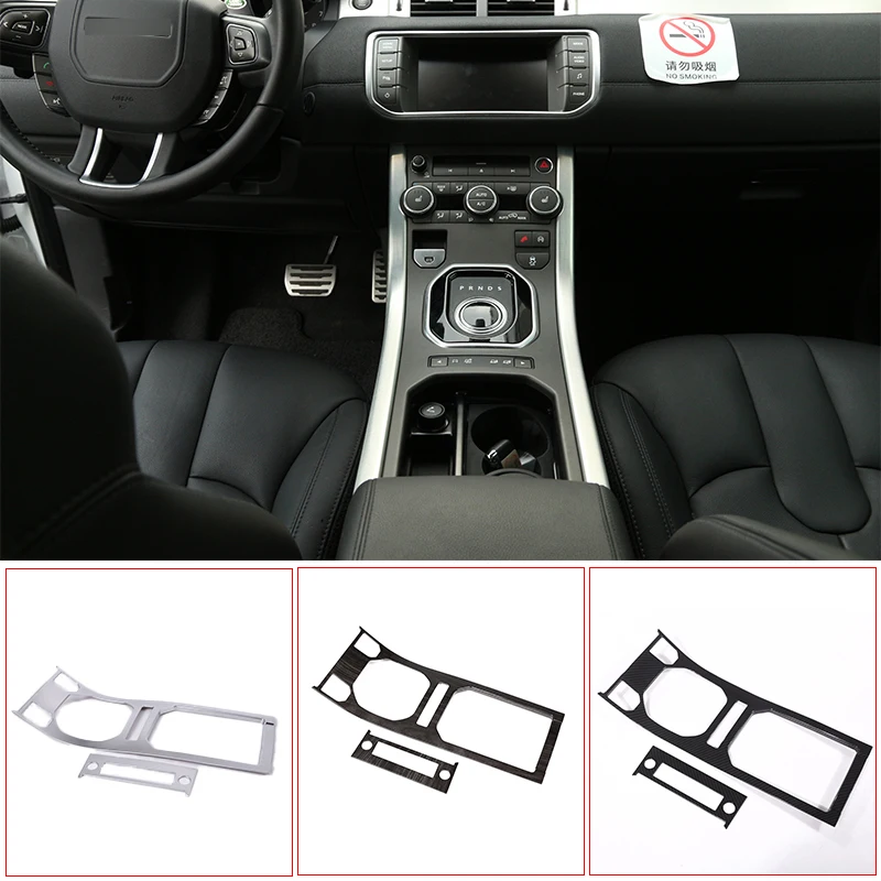 

2 Pcs For Land Rover Range Rover Evoque Car-Styling 2012-2017 ABS Center Console Gear Shift Frame Panel Decorative Cover Trim