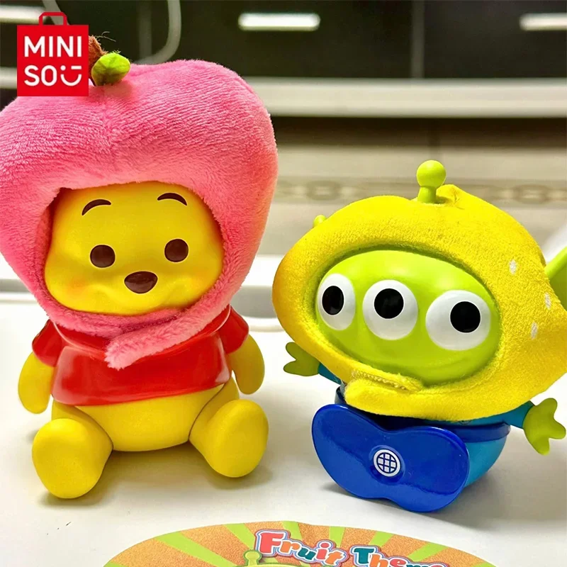 

MINISO Genuine Disney Series Fruit Headgear Trendy Play Garage Kit Doll Cute Desktop Ornament Student Birthday Gift Toy