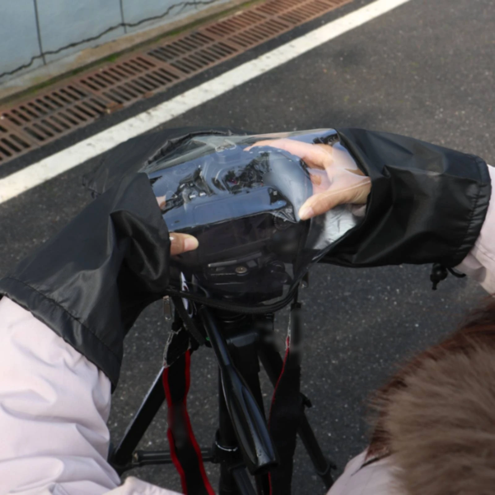 DSLR Rain Cover Weather Protection Camera Lens Rain Cover Lens Jacket Long-Lasting Nylon Photo Gear Double Layer for Outdoor