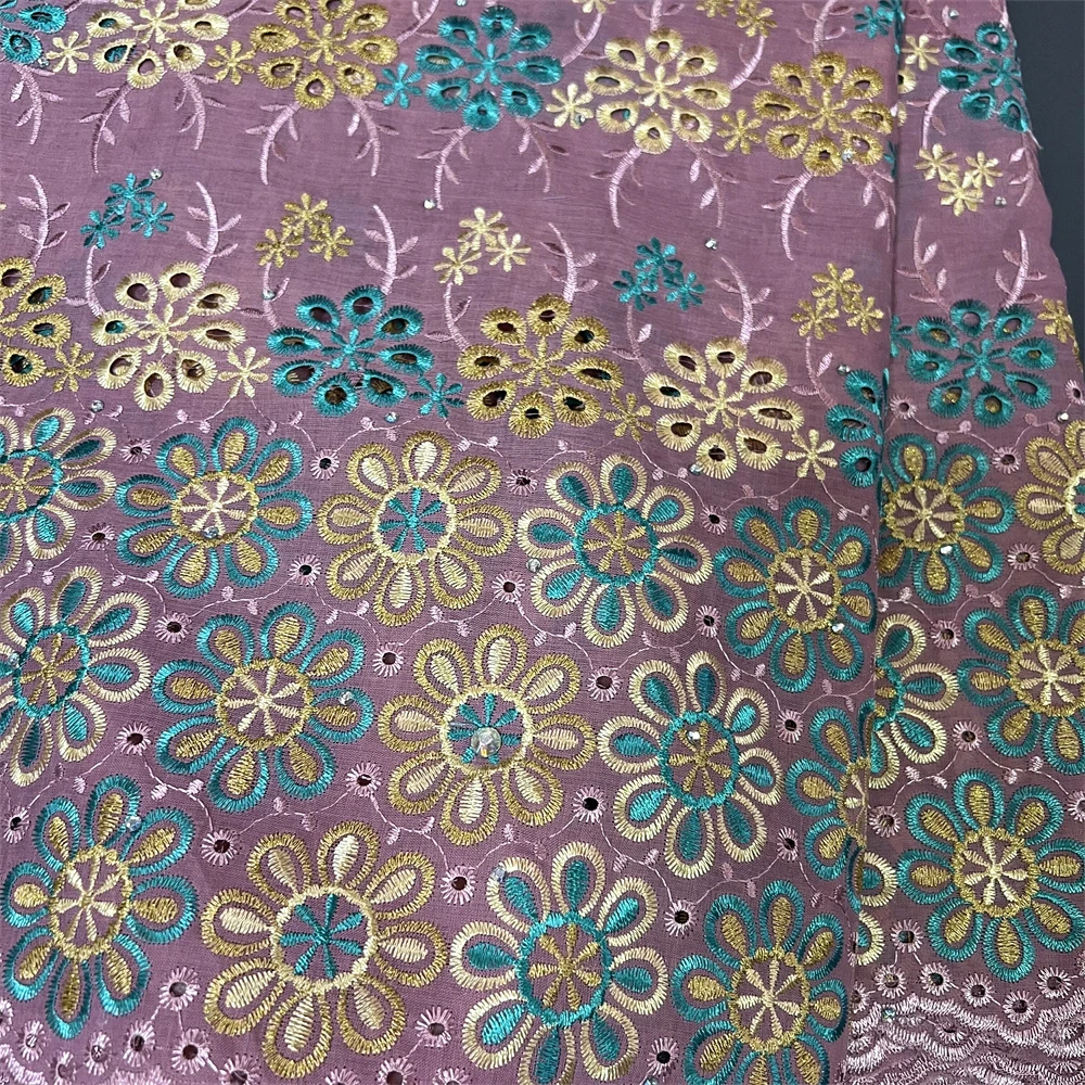

African Lace Fabric 2026 High Quality,Cotton Fabrics By The Meter,Embroidery,Rhinestone,Linen,Prom Dresses,Tulle,Design,5 Yards