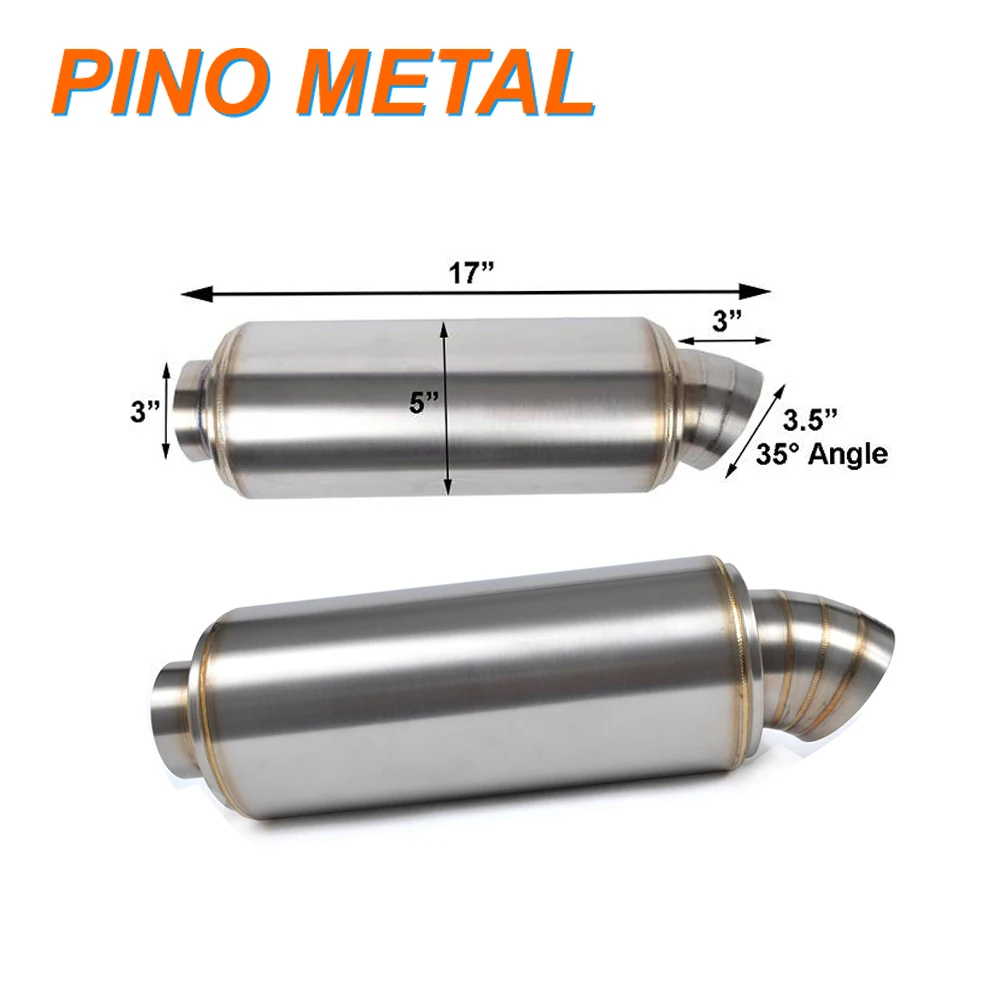 Hot-selling Universal Stainless Steel Car Racing Exhaust Muffler