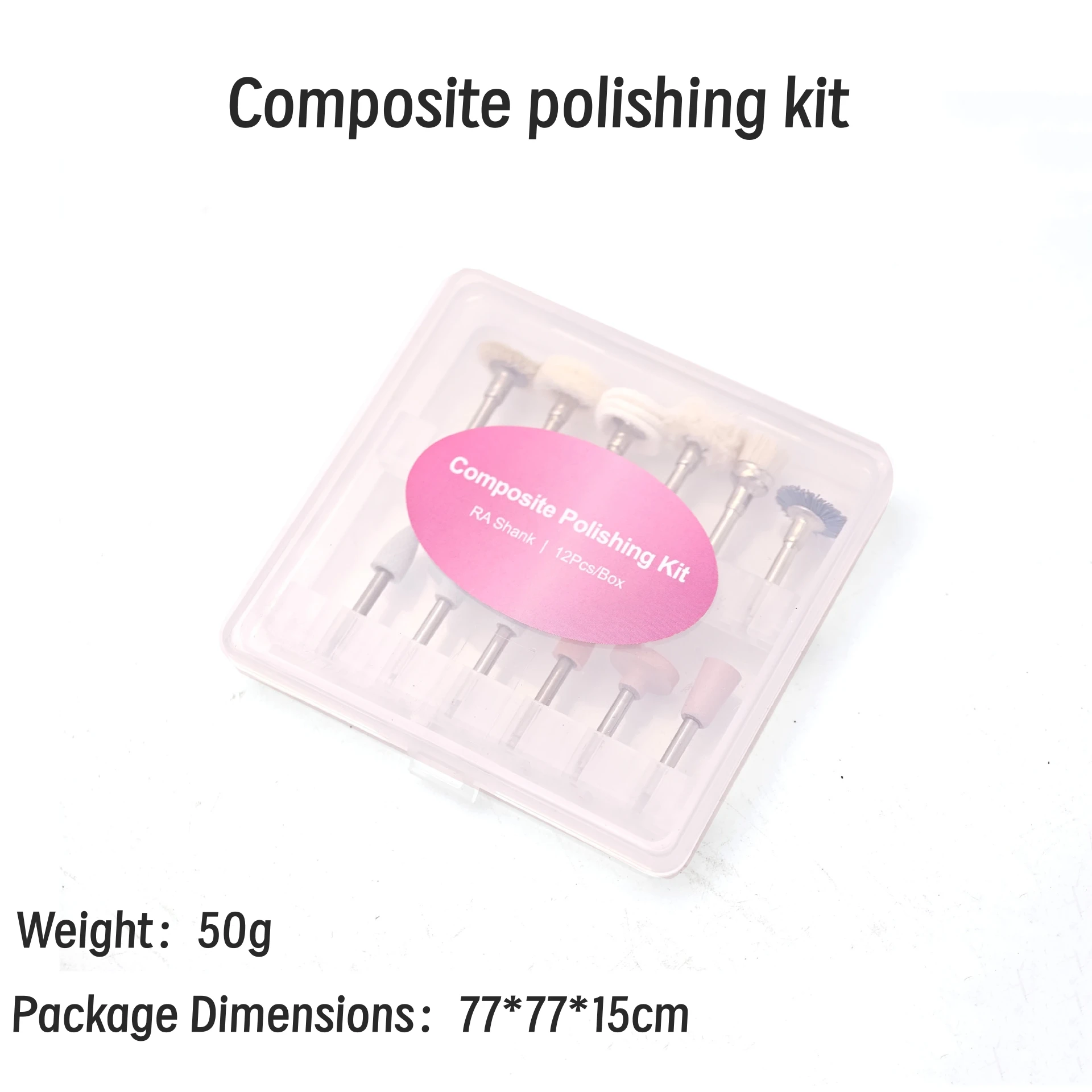 12PCS Dental/Nail Polishing Set, Nail Grinding Tool, Low Speed Bending Machine, RA Handle Polishing Brush