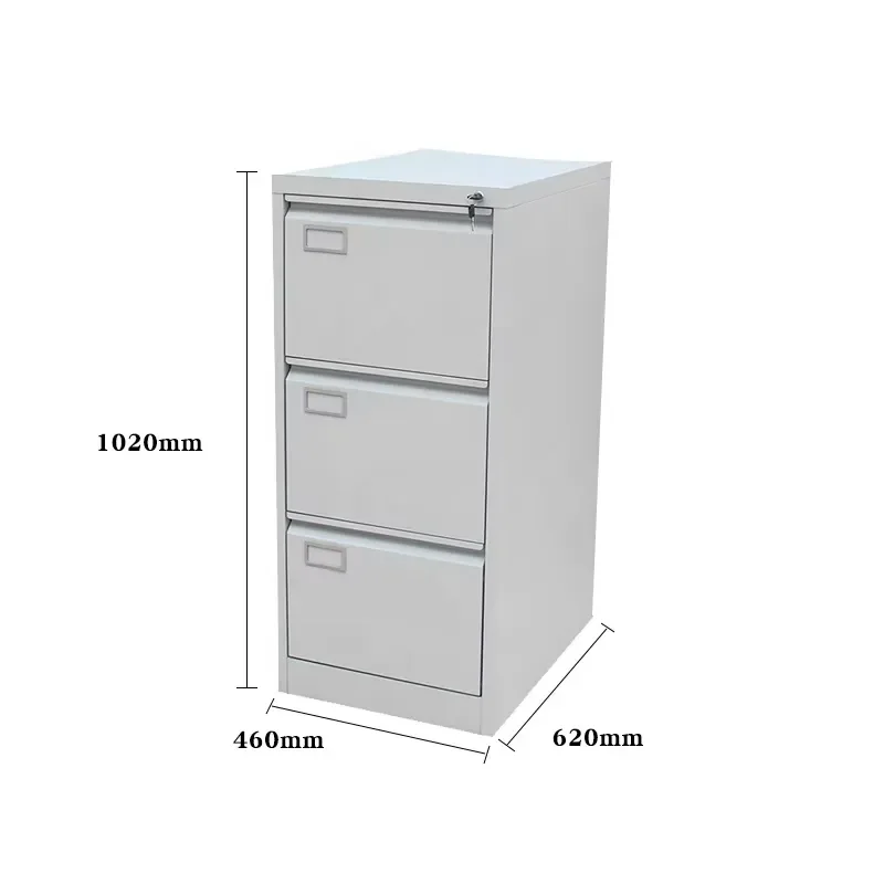 Flat Pack Steel Cheap Office Documents 3 Drawer Metal Cabinet Storage Vertical File Cabinet