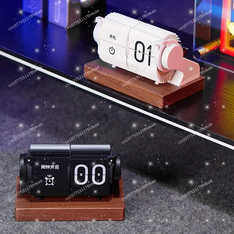 Creative Time Management Timer Alarm Clock Desktop Mechanical Multifunctional Flip Clock Intelligent Automatic Calendar Flip