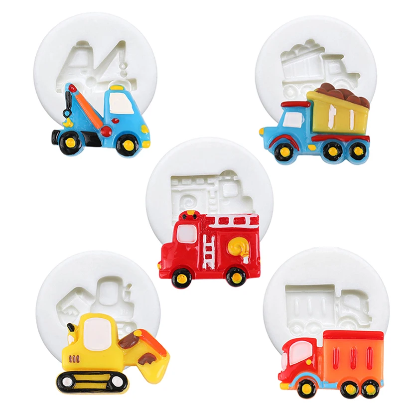 Children's Toy Car Silicone Mold Sugarcraft Chocolate Cupcake Baking Mold Fondant Cake Decorating Tools