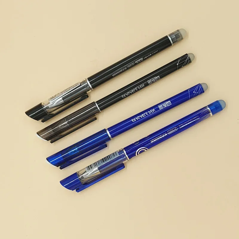 

10 шт./компл., черная/синяя гелевая ручка с гелевыми чернилами, 0,5 мм, гелевые ручки с пулей/иглами, сменные гелевые ручки для офиса, школы, канцелярские принадлежности