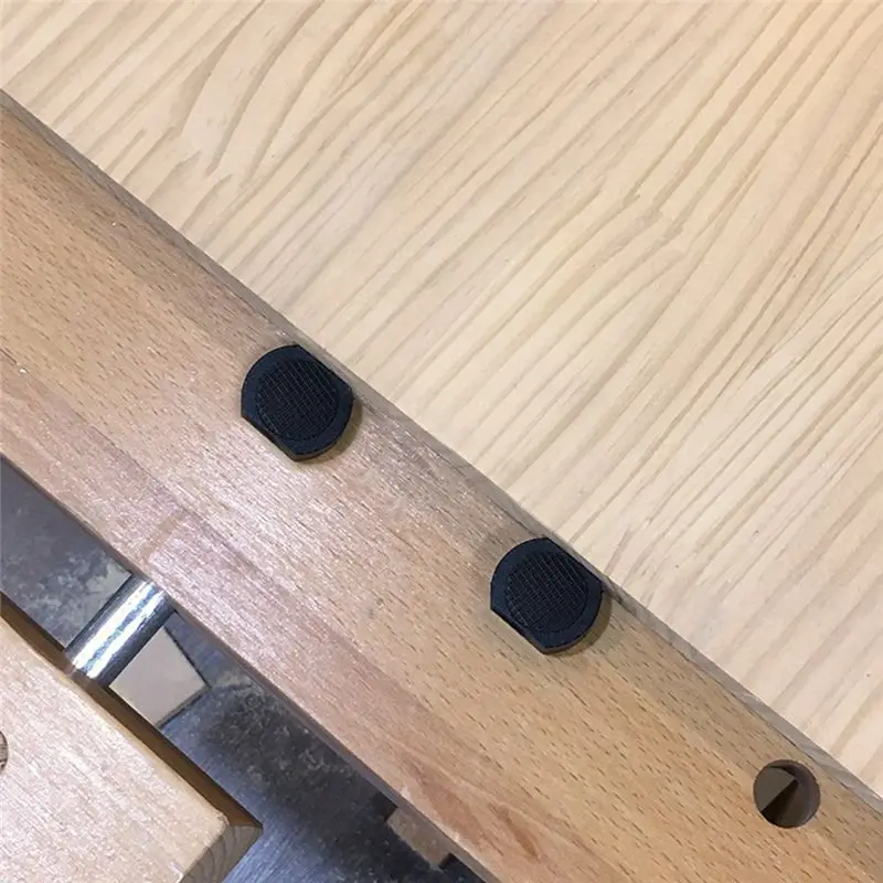 AA83 2Pcs Workbench Peg Brake Stops with AntiSlip Pad Dog Woodworking Table Limit Block Workbench Workshop Tenon Stopper 19mm