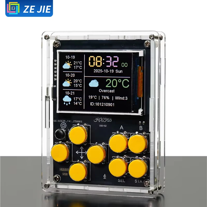 Multi-Function Handheld Game Console, Clock, Music Spectrum, Xiaozhi AI Robot, Solder Practice