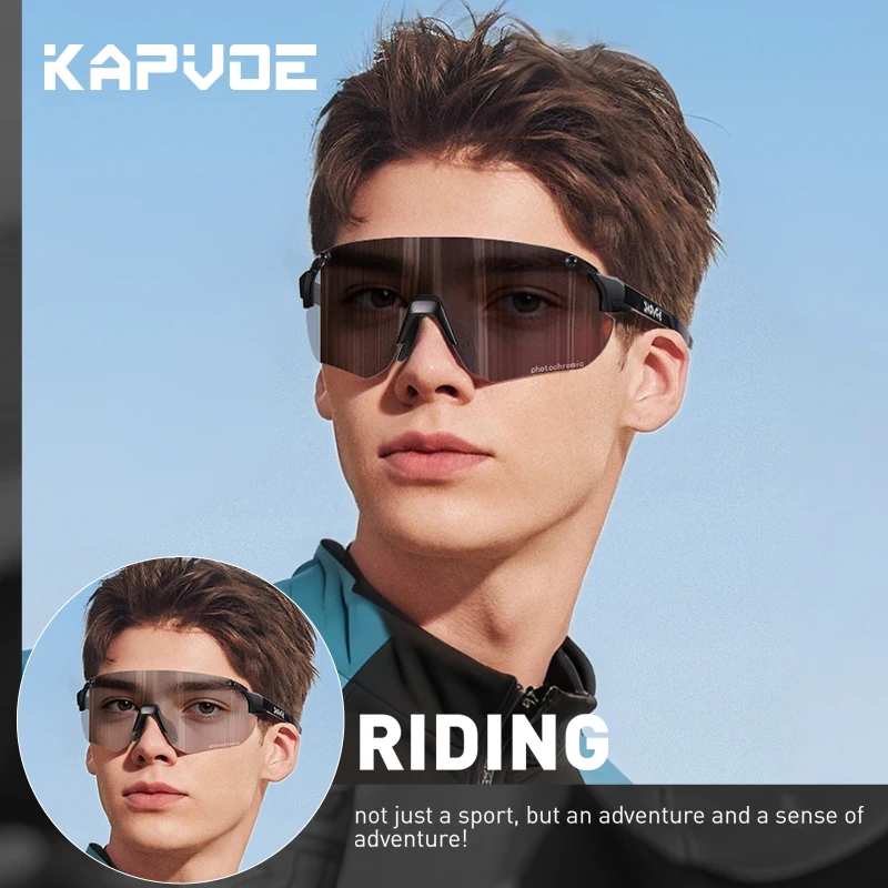 Okulary rowerowe fotochromowe SCVCN na dzień i na noc z ochroną UV400 do jazdy na rowerze szosowym, kempingu, golfa, MTB, sportów outdoorowych, biegania, sprzęt golfowy