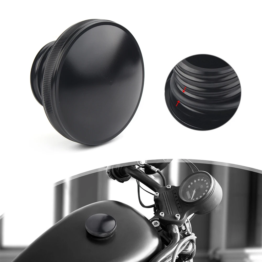 Motorcycle Fuel Gas Cap Tank Right-hand Thread Smooth For Harley Davidson Sportster Dyna Road King Softail XL 883 1200 1992-up