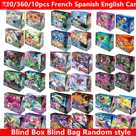 720/360 Pcs/Set Carte karty Blind Box Pokemon Cards karten carta French Spanish English Card 151 Booster Battle Transaction Card