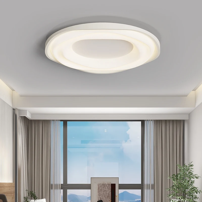 Full Spectrum Aisle Balcony Ceiling Lights Round Bedroom Lamp Modern Simple High-end Design Cream Style Children's Room Lamp