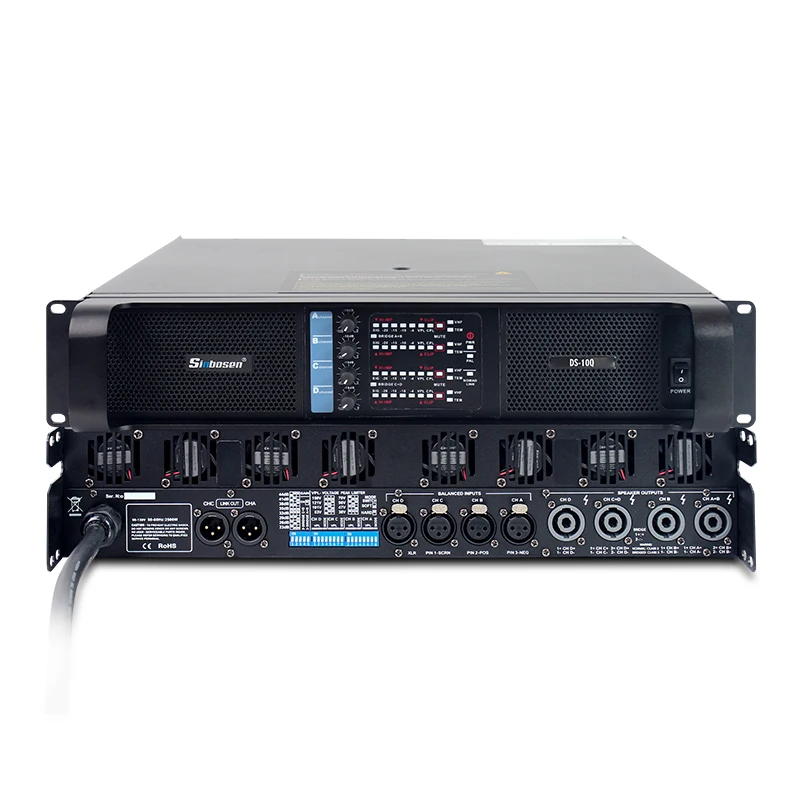 Armazém no exterior atualizado 10q venda quente 4ch 1350 watts high end grande capacitor azul amplificador profissional classe td