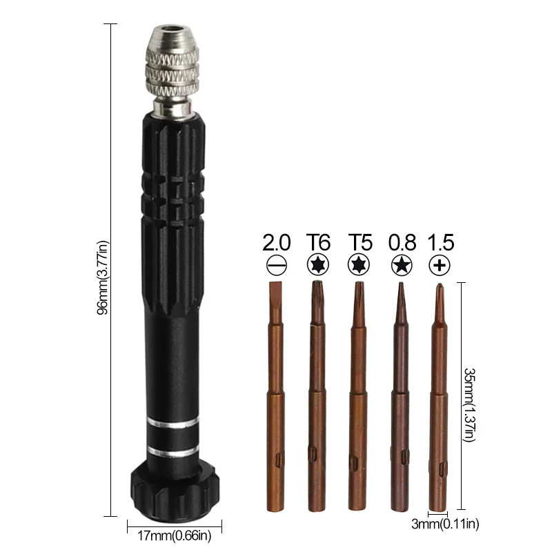 5 in 1 Multi-Function Screwdriver Set Glasses Mobile Phone Watch Disassembly Tool Notebook Repair Tools S2 Screwdriver bit