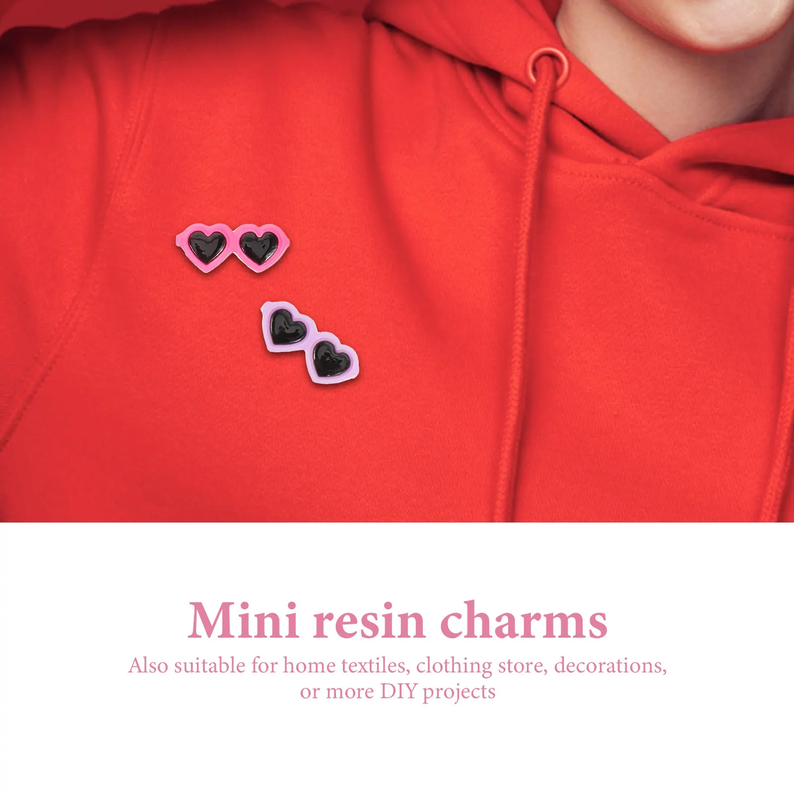 

80 Pcs Resin Mini Sunglasses Bead Accessories Crafts Embellishments Wear Resistant Delicate Design Cartoon Glasses Charms