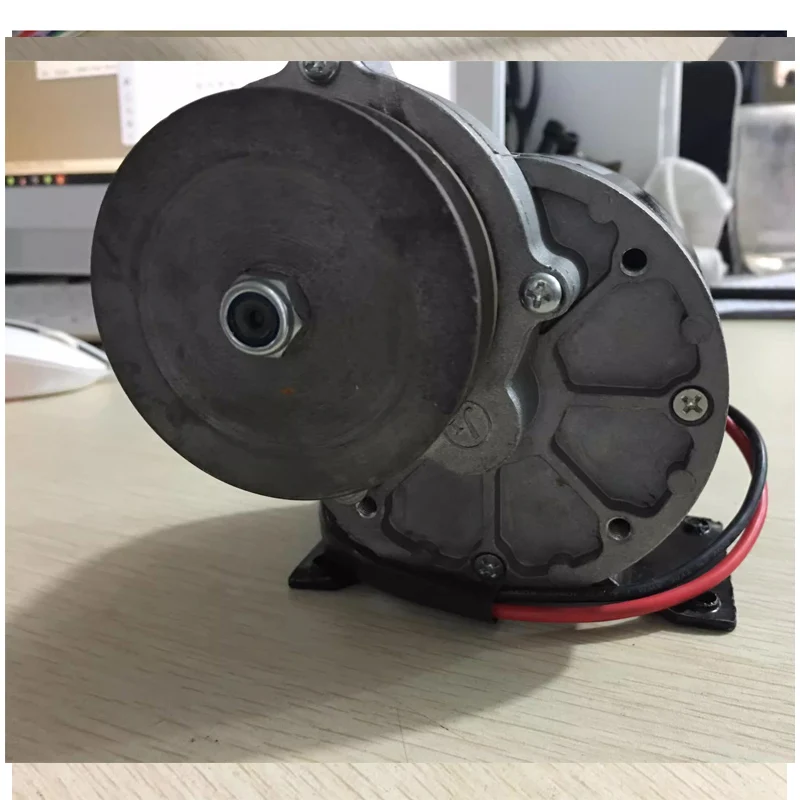 Sistema de reducción de engranajes de Motor eléctrico de 12V y 250W con piñón de 9 dientes, polea de correa reductora de Motor de CC cepillada para patinete eléctrico