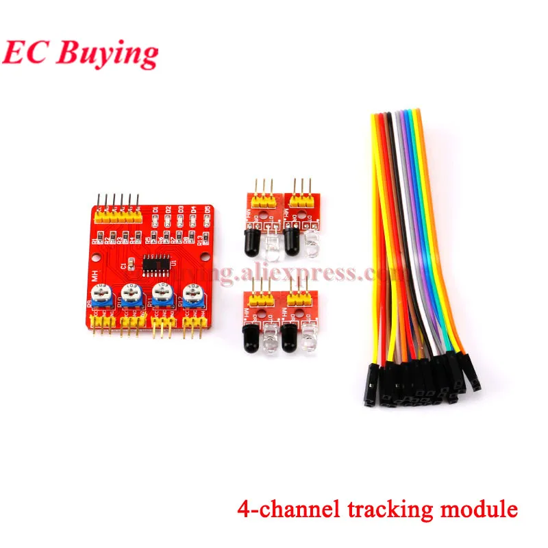 10 Stück/1 Stück TCRT5000 IR Infrarot-Reflexionssensor Hinderniserkennungsmodul Spurverfolgungssensor Tracking-Modul QRE1113 Sensor – Detail 23
