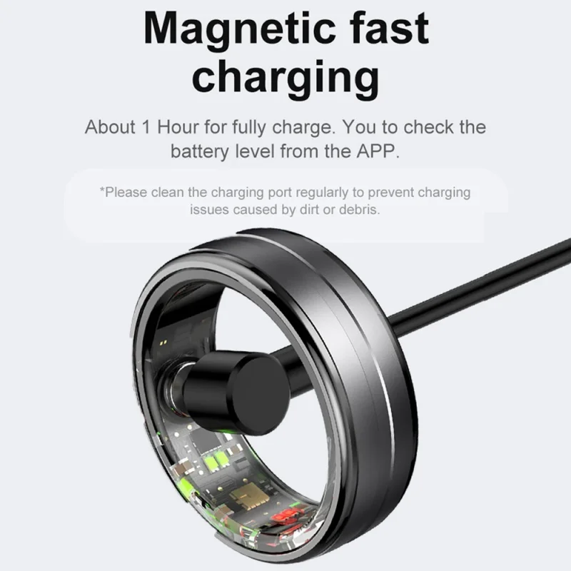 R06 스마트 링 스포츠 심박수 혈액 산소 모니터링, IP68 5ATM 방수 스마트 링, 안드로이드 IOS, 남성 여성 피트니스 트랙