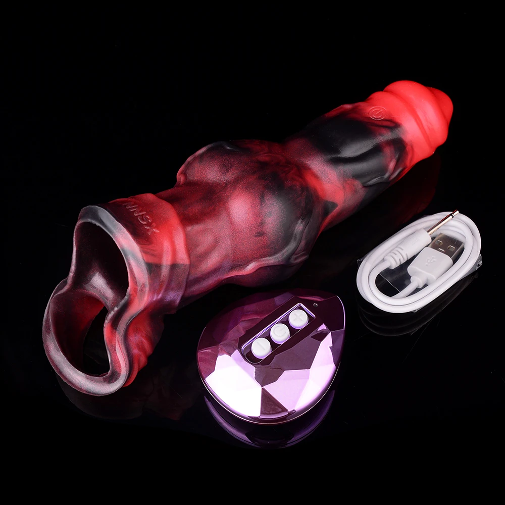 NNSX القضيب كم واقعية هزاز القضيب توسيع عقدة ضخمة G بقعة مدلك تهتز خاتم الديك موسع الجنس لعب للرجال #6