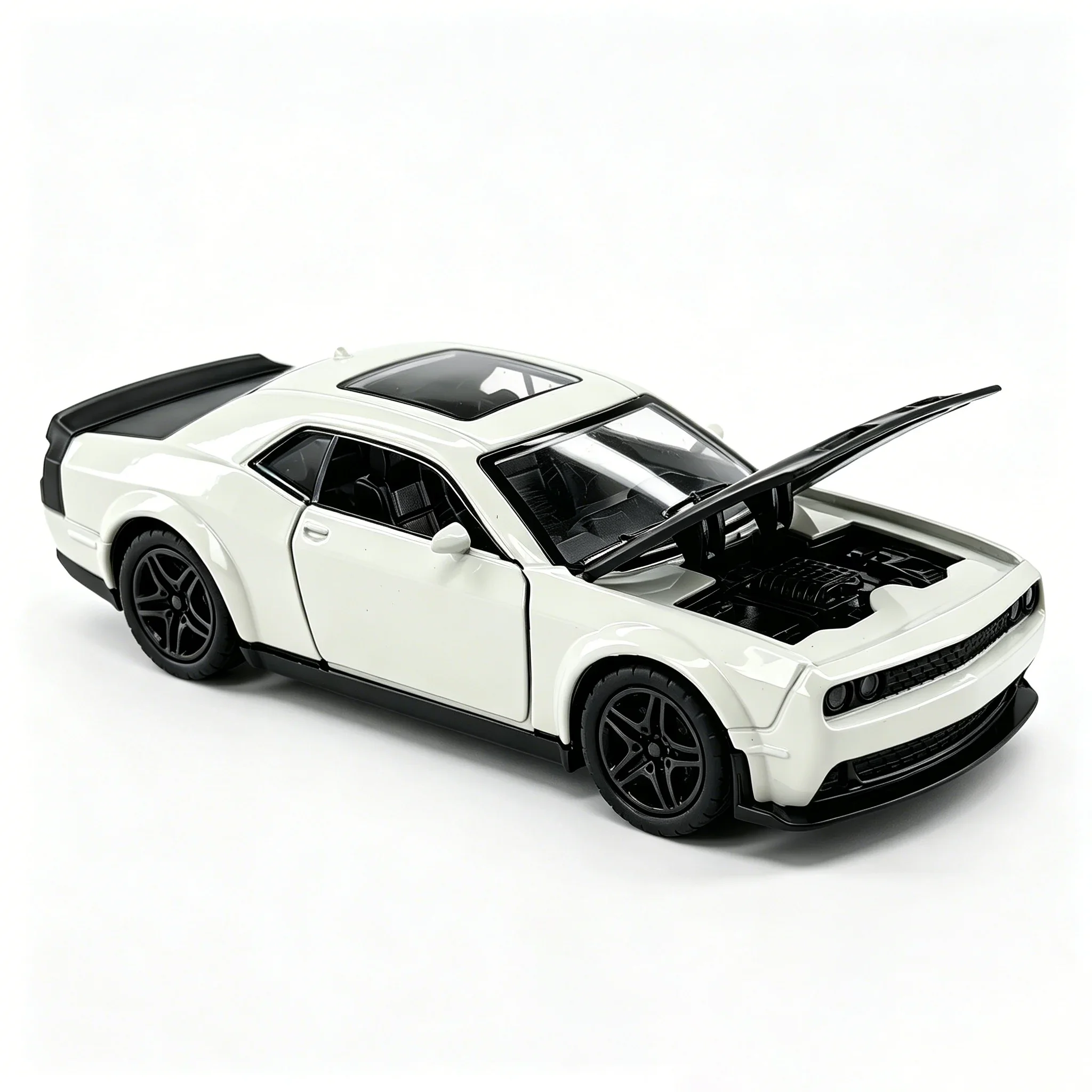 Trendy simulation racing car figurine, children’s alloy spring-powered inertia gliding toy car.