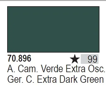 Vallejo Paint Acrylic Spain AV 70896 099 German Ultra Deep Green Environmental Protection Acrylic Waterborne Model Hand 17ml