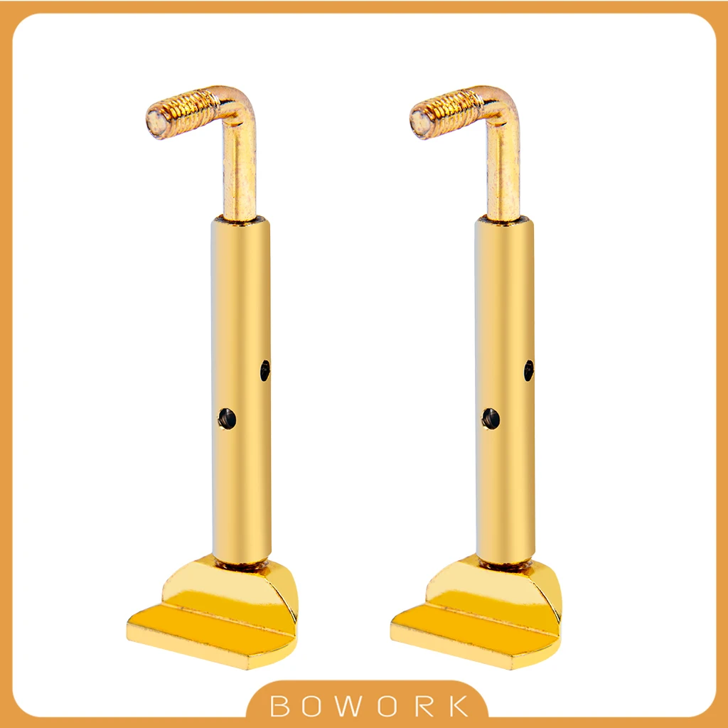 

2PCS Hill Style Golden Chinrest Clamps Chinrest Screws Chin Rest Clamps Machines Large Foot Acoustic Fiddle Violin Accessories