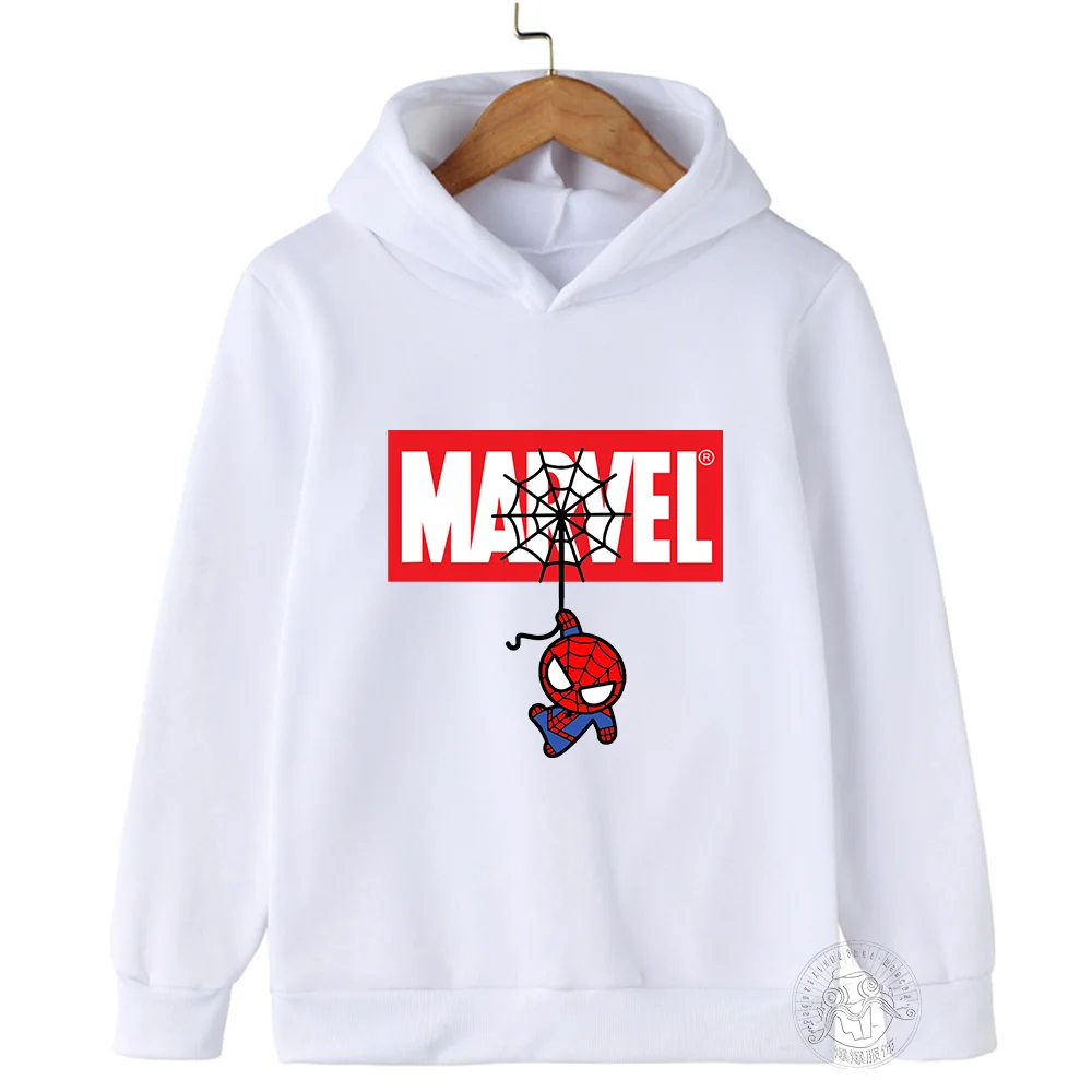 Sudadera con capucha de Spider-Man para niños, ropa para niñas, ropa de moda para bebés, Tops deportivos cálidos para otoño, regalos de temporada de regreso a la escuela para primavera