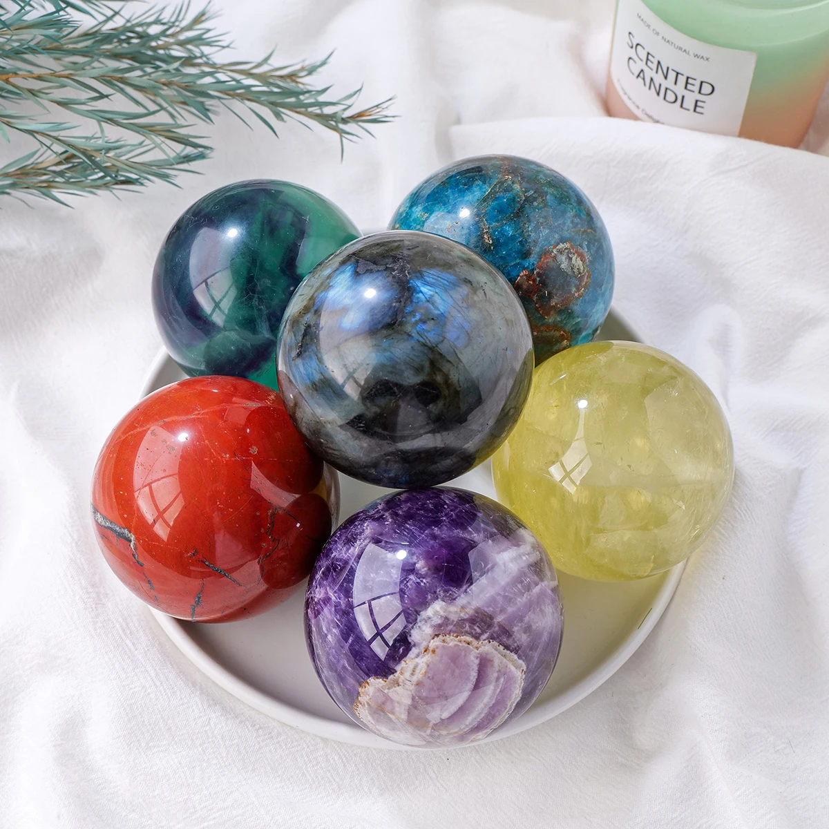 1 قطعة عرض المنزل الكريستال الطبيعي مصقول الكرة منضدية هدية احتفالية عيد الميلاد ديكور المنزل عشاق زخرفة ديكور فريد #1