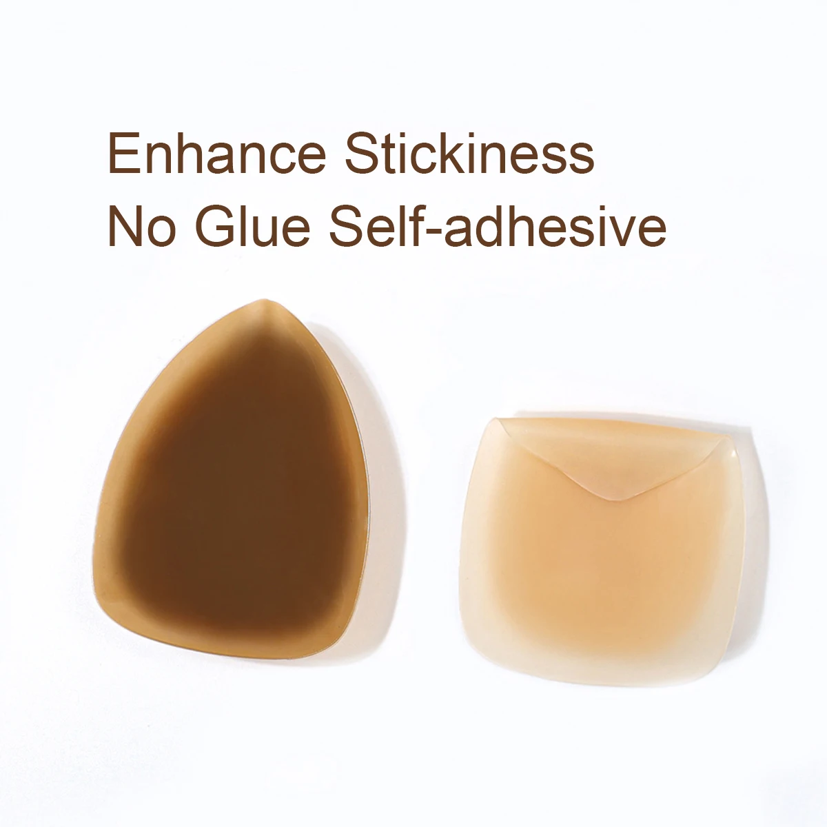 Reusable No Glue Triangle Lift Up Nipple Cover Invisible Bra Silicone Stickers Seamless Breast Pads Pasties Enhance Stickiness