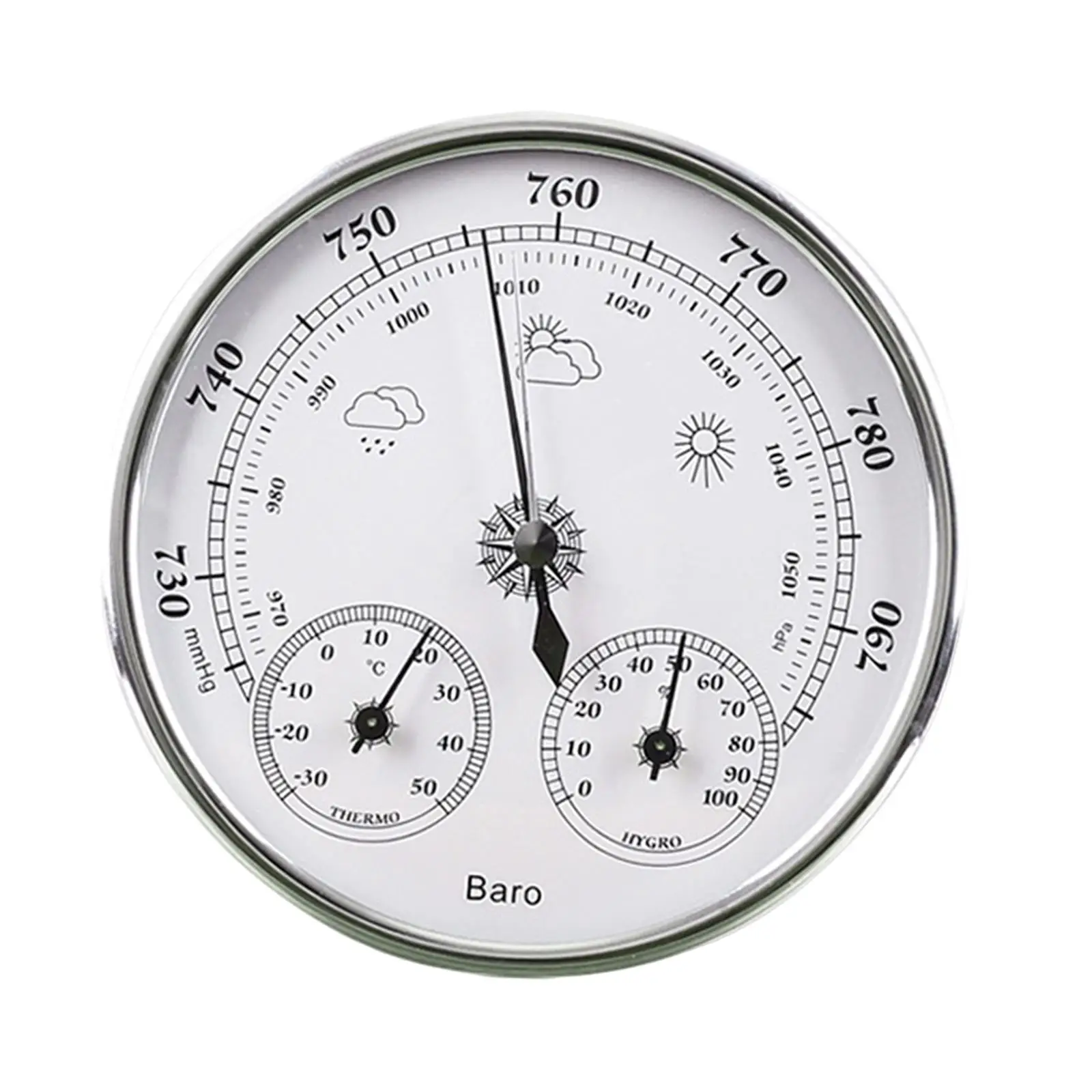 

Многофункциональный механический барометр 3-в-1: легкий, портативный, всесезонный, для дома (гигрометр)