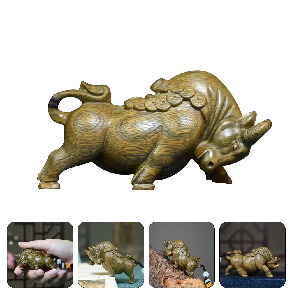 

Carving Bullfighting Shape Delicate Wooden Desktop Ornament Home Decoration Office Table Prosperity Adorn Home Desktop Ornament