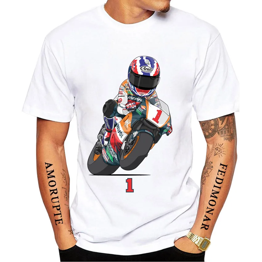 Mick Doohan 01 # T-Shirt New Summer Men Short Sleeve GS Adventure Moto Sport Casual White Tops Man Motorcycle Rider Tees