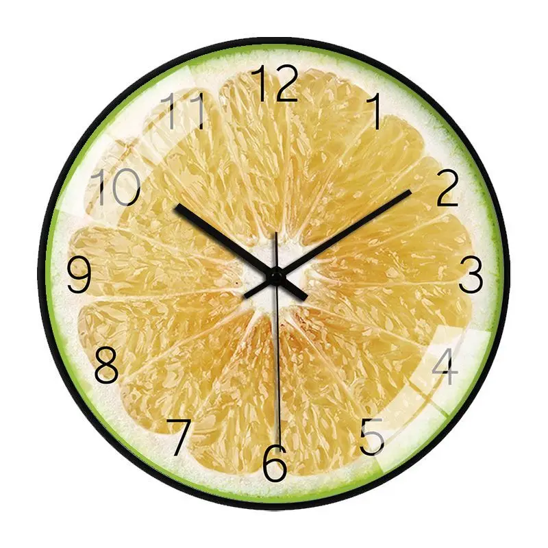 

Creative and Exquisite Fruit Themed Clock A Silent Wall Hanging Quartz Clock for Living Room Bedroom and Home Use
