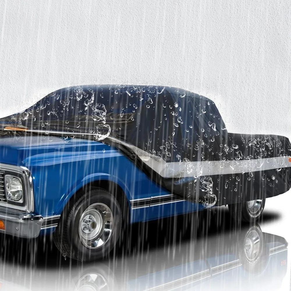 

Waterproof All-Weather Truck Cover Car Rain Sunshade Cover Windproof Dustproof Scratch Resistant UV Protection Auto Cover