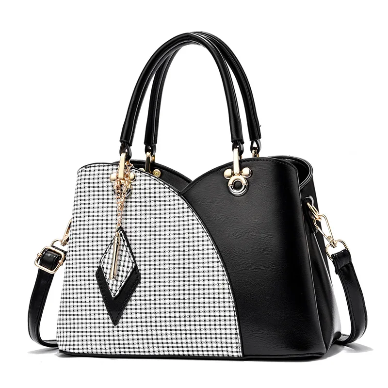 High Quality Color Blocked Women'S Handbag Luxury Brand Designer Shoulder Bag Large Capacity Casual Crossbody Bag Bolso Mujer