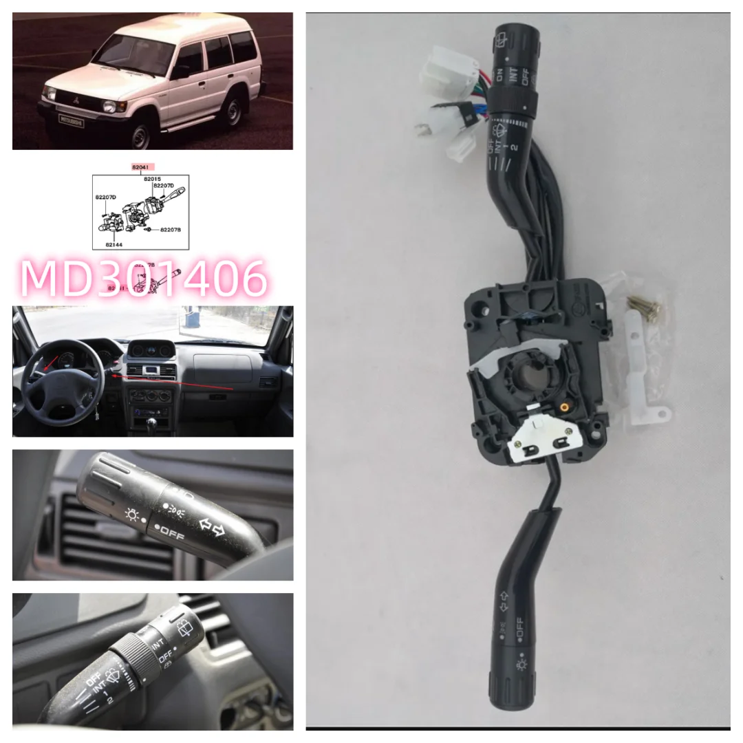 

Steering Wheel Light Wiper Switch Stalk Fit Steering Column Switch Fit For Pajero Montero V11W V31W V32W V33W V43W MR301406