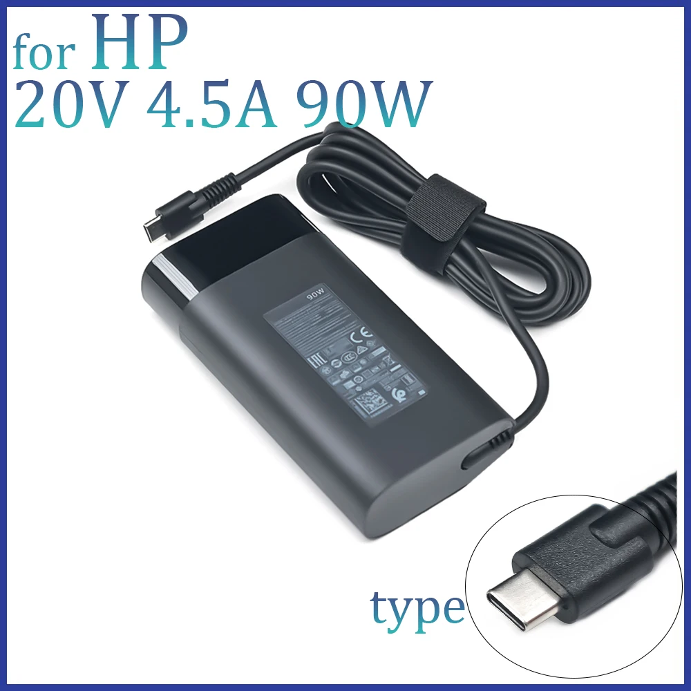 

20V 4.5A 90W Laptop Adapter Charger Type-C For HP SPECTRE X360 15 TPN-DA08 TRAVEL DOCKING STATION HSA-Q001PR Noteobook Charger