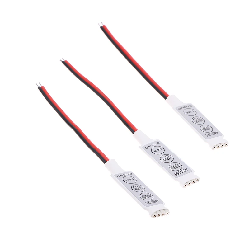 

2Pcs Mini 12V-24V LED Light Dimming 3 Keys Controller Dimmer Driver And Switch 3528 5050 5630 SMD LED Strip Lights