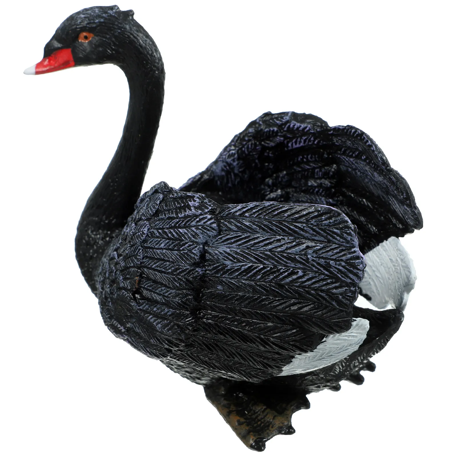 

Реалистичная маленькая скульптура черного лебедя для декора сада, дома, улицы, пруда, газона, пластиковая статуэтка лебедя, украшение