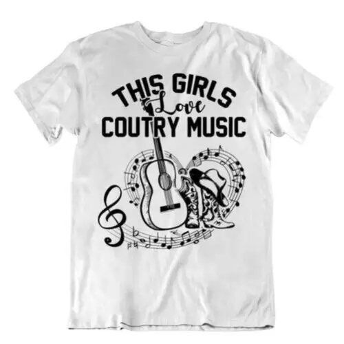 Comté Musique T-Shirt Meilleur Idée Copine Cadeau T-Shirt