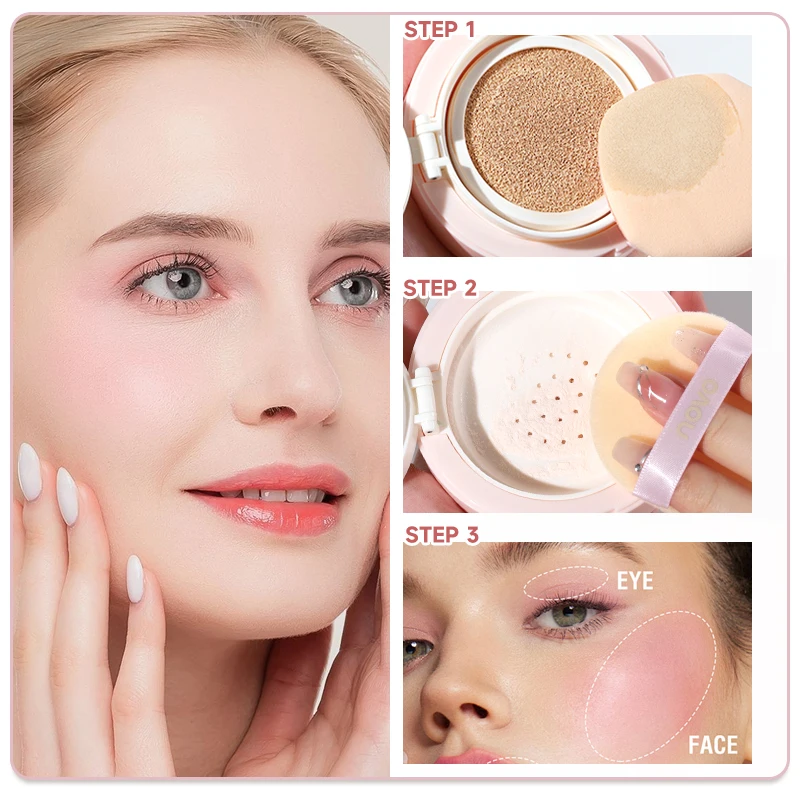 5-in-1 다기능 에어쿠션 파운데이션 리퀴드, 비비크림, 세팅파우더, 컨실러, 아이섀도우 팔레트